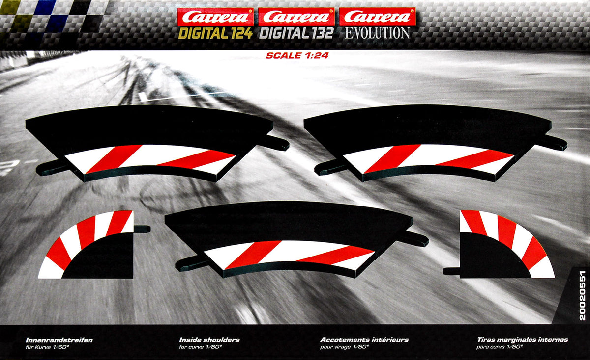 Carrera 20020551 - DIGITAL 124/132/EVOLUTION Innenrandstreifen für Kurve 1 / 60 Grad