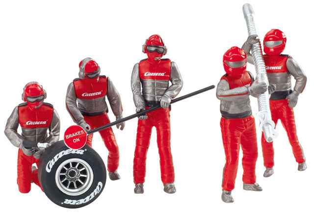 Carrera 20021131 - Figurensatz Mechaniker, Carrera Crew rot