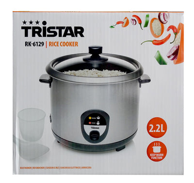 Tristar RK-6129 Reiskocher 2,2L Edelstahl/Schwarz