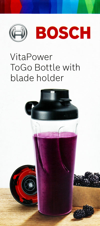 Bosch MMZBTK1B ToGo Trinkflasche für OptiMUM Küchenmaschine und VitaPower Series 4 Standmixer