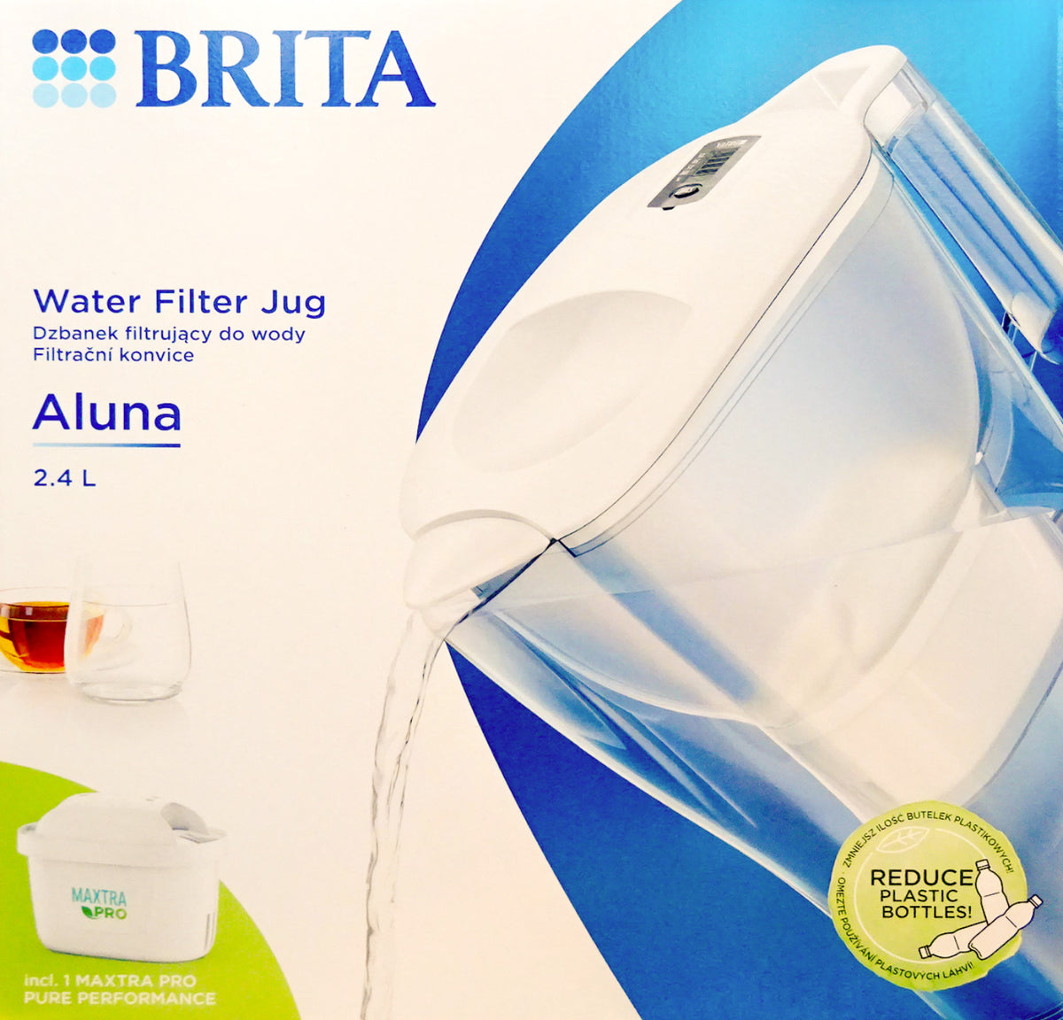 Brita Aluna Cool Wasserfilter 2,4L weiß inkl. 1x Maxtra PRO Filterkartusche
