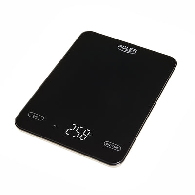 Adler AD 3177b Akku-Küchenwaage schwarz, USB, bis 10 kg