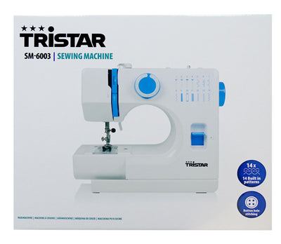 Tristar SM-6003 Nähmaschine, 14 integrierte Stichmuster, LED-Beleuchtung