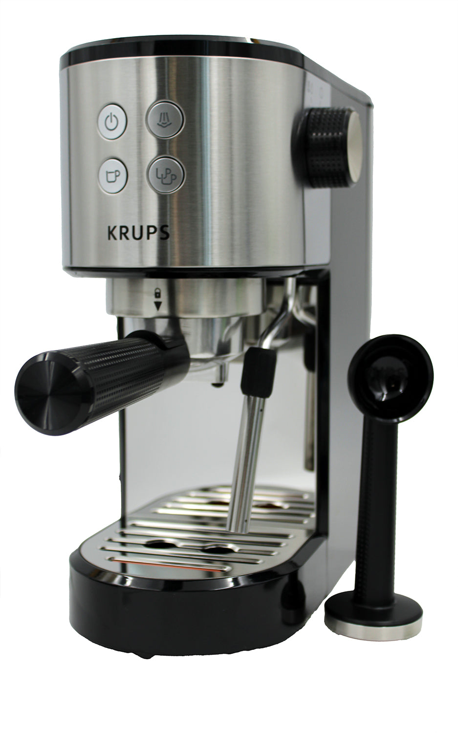 Krups XP441810 Virtuoso Essential Espresso-Siebträgermaschine 15 bar Edelstahl