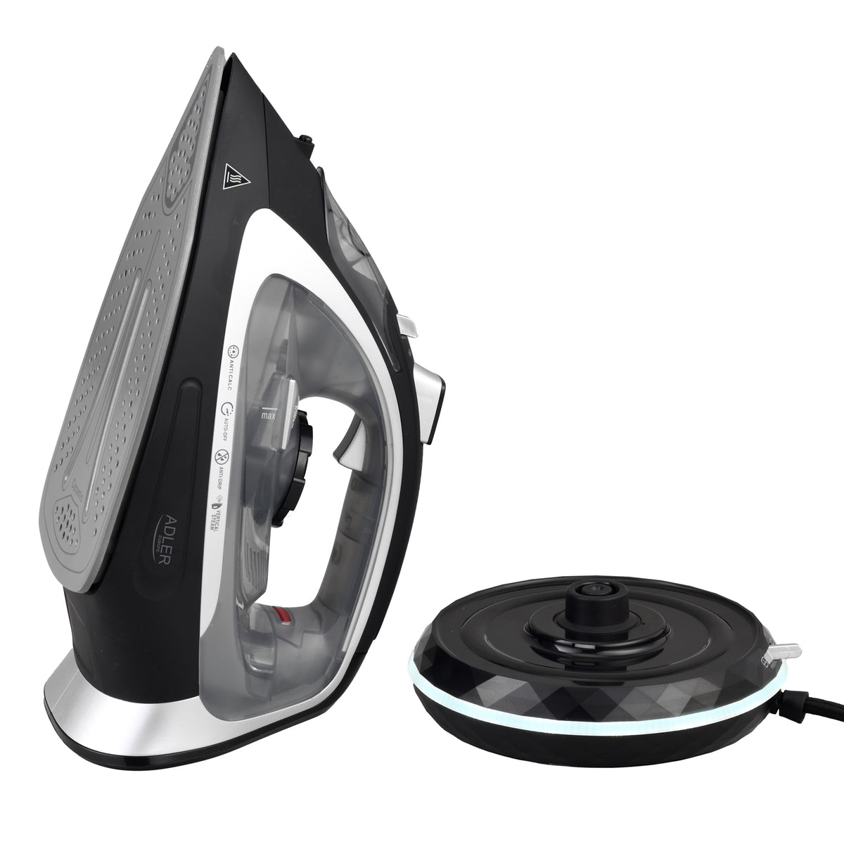 Adler AD 5043 Kabelloses Dampfbügeleisen 2800 Watt schwarz