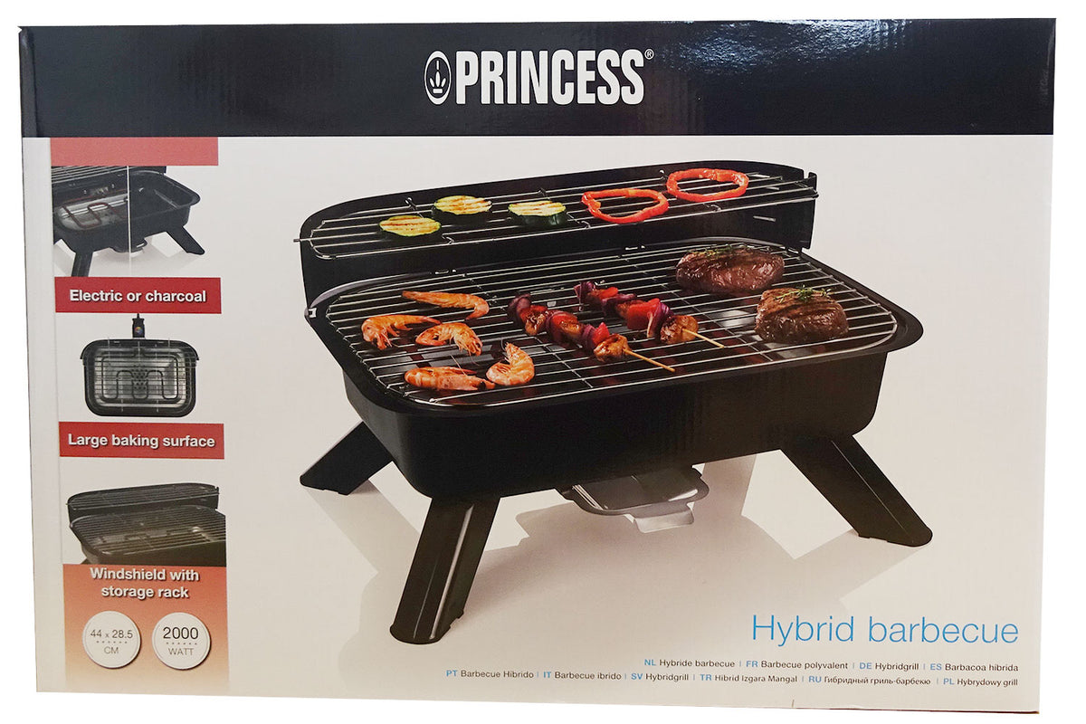 Princess 112252 Hybrid Grill elektrisch oder Holzkohle