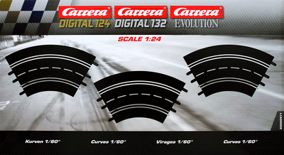 Carrera 20020571 - EVOLUTION/EXCLUSIVE 1:24 Kurven 1/60 Grad