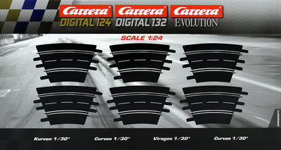Carrera 20020577 - EVOLUTION/EXCLUSIVE 1:24 Kurven 1/30°