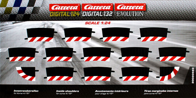 Carrera 20020593 - DIGITAL 124/132/EVOLUTION - Innenrandstreifen für Kurve 4/15 Grad