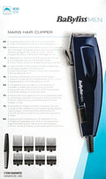 BaByliss E695E Haarschneider mit Netzbetrieb blau
