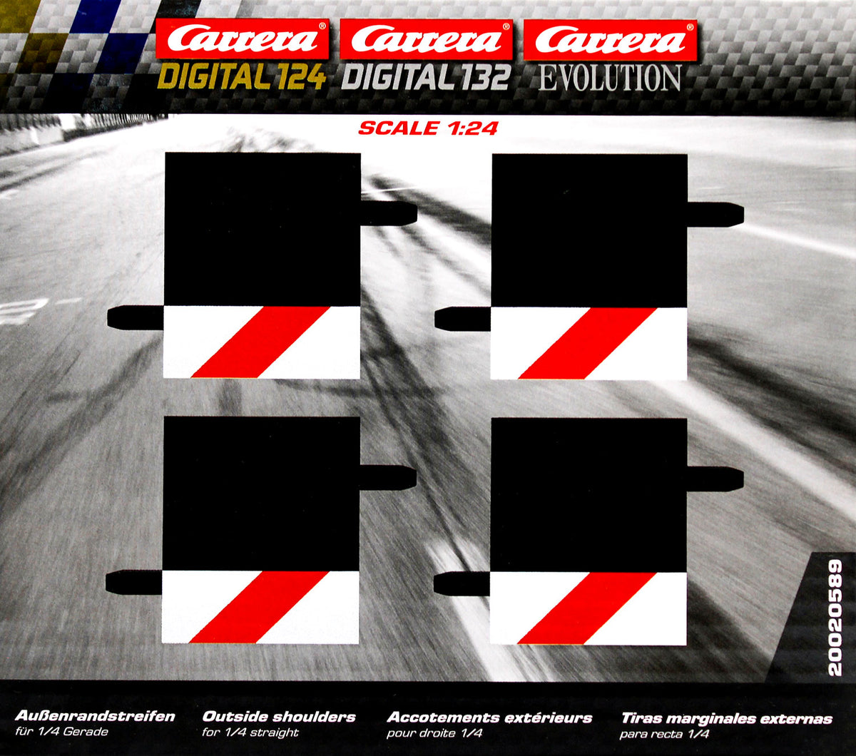 Carrera 20020589 - DIGITAL 124 /132/ EVOLUTION Randstreifen für 1/4 Geraden
