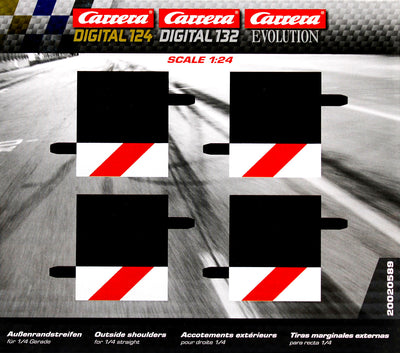 Carrera 20020589 - DIGITAL 124 /132/ EVOLUTION Randstreifen für 1/4 Geraden