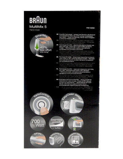 Braun HM 5000 MultiMix 5 Handmixer weiß 700 Watt