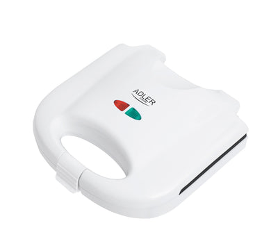 Adler AD 301 Sandwichmaker weiß 750 Watt mit Backampel