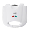 Adler AD 301 Sandwichmaker weiß 750 Watt mit Backampel