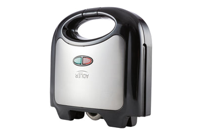 Adler AD 3015 Sandwichmaker schwarz / silber 750 Watt mit Backampel