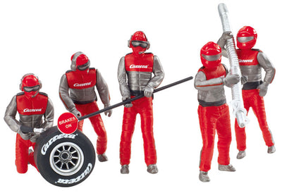 Carrera 20021131 - Figurensatz Mechaniker, Carrera Crew rot