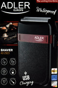 Adler AD 2923 Rasierer Wet&Dry USB-Aufladung Akkubetrieb