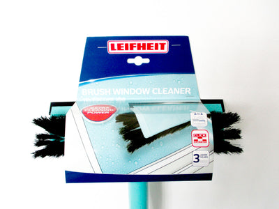 Leifheit 51104 Fensterwischer mit Bürste und Teleskopstiel