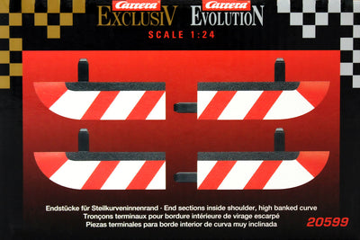 Carrera 20020599 - DIGITAL 124 /132/ EVOLUTION Endstücke für Steilkurveninnenrand (4), schmal