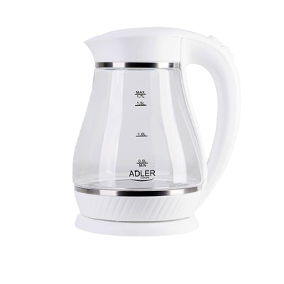 Adler AD 1274 Wasserkocher Glas 1,7L weiß