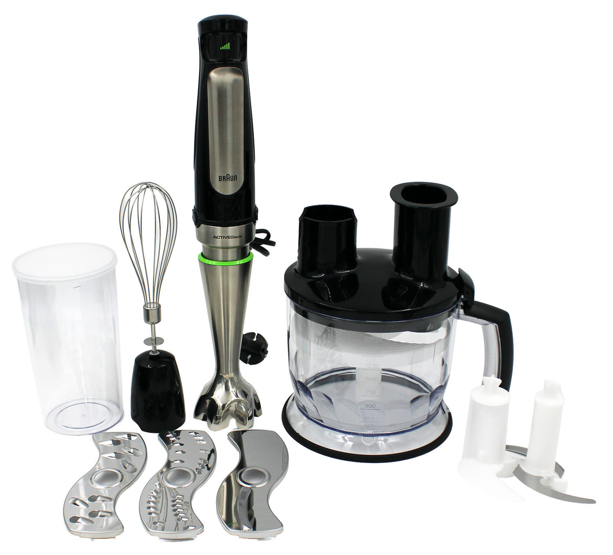 Braun MQ 7075X MultiQuick7 Stabmixer-Set 5in1 schwarz 1000 Watt
