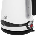 Adler AD 1295w Wasserkocher weiß 1,7 L mit Temperatureinstellung