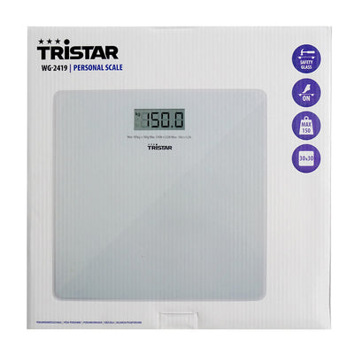 Tristar WG-2419 Personenwaage bis 150kg aus Glas weiß