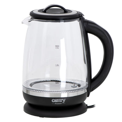 Camry CR 1290 Wasserkocher Glas mit Temperatureinstellung 2 L 2200 Watt