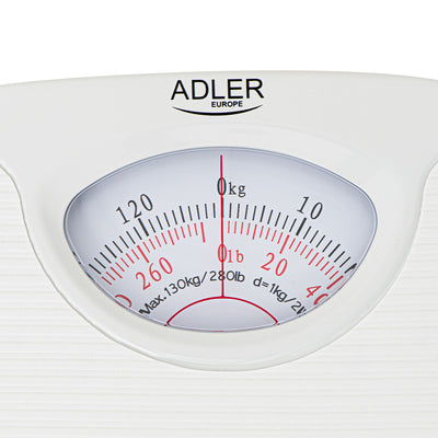 Adler AD 8151w Mechanische Personenwaage bis 130 kg weiß
