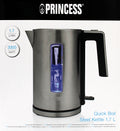 Princess 236046 Wasserkocher 1,7L Edelstahl/Schwarz