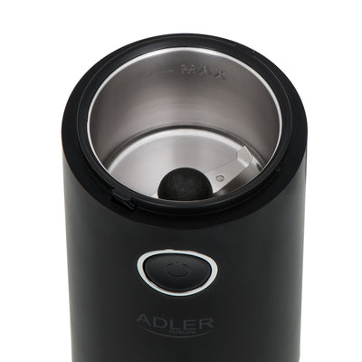 Adler AD 4446bs Kaffeemühle schwarz/silber bis 75g