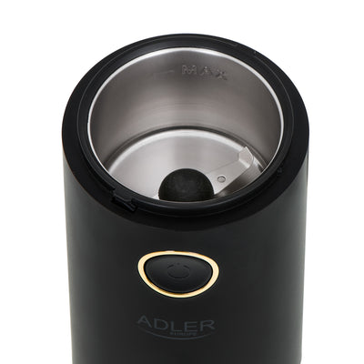 Adler AD 4446bg Kaffeemühle schwarz/gold bis 75g