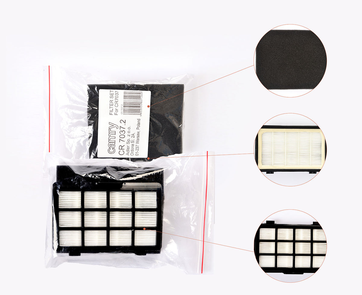 Camry CR 7037.2 Ersatz Hepa-Filter und Abluftfilter für CR7037