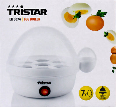 Tristar EK-3074 Eierkocher für bis zu 7 Eier, weiß