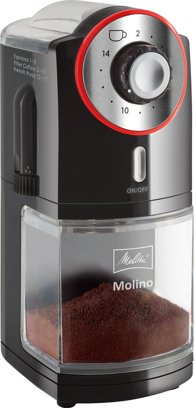 Melitta 1019-01 Molino Kaffeemühle schwarz/rot