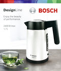 Bosch TWK5P471 DesignLine Wasserkocher  1,7L weiß/anthrazit