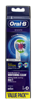 Braun Oral-B EB184 3DWhite CleanMaximiser 4 Stück Ersatzbürsten