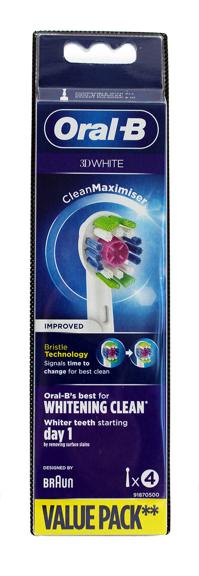 Braun Oral-B EB184 3DWhite CleanMaximiser 4 Stück Ersatzbürsten