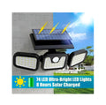 SENSBEAM LED Solarlampe 3-seitige mit drei verstellbaren Lichtsektionen