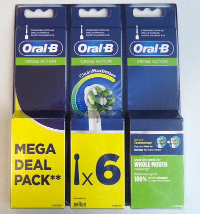 Braun Oral-B EB50-6 CrossAction CleanMaximiser Aufsteckbürsten 6er-Pack