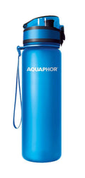 AQUAPHOR City Filterflasche 500ml Blau Flasche mit Wasserfilter für unterwegs