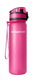 AQUAPHOR City Filterflasche 500ml Pink Flasche mit Wasserfilter für unterwegs