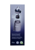 AQUAPHOR City Filterflasche 500ml Grau Flasche mit Wasserfilter für unterwegs