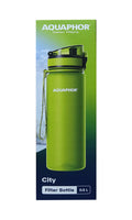 AQUAPHOR City Filterflasche 500ml Grün Flasche mit Wasserfilter für unterwegs