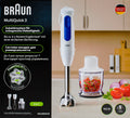 Braun MQ30202MWH MultiQuick 3 Stabmixer-Set weiß/blau 900 Watt