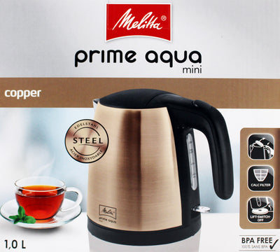 Melitta 1018-05 Prime Aqua Mini Edelstahl Wasserkocher