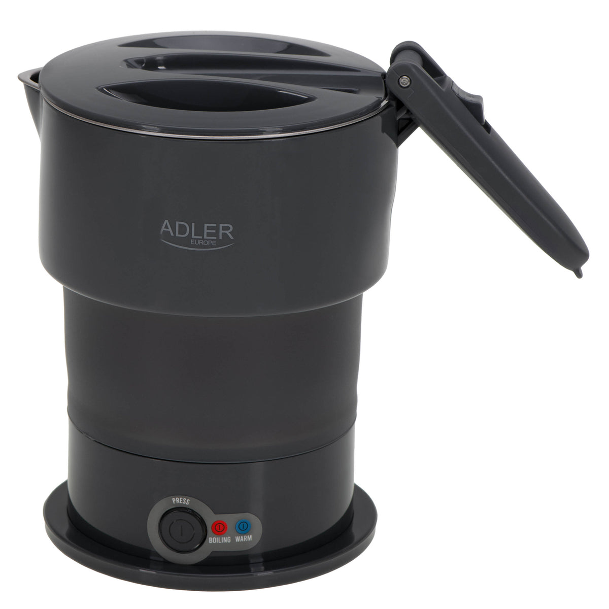 Adler AD 1377 Reise-Wasserkocher 0,6 l Silikon grau