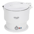 Adler AD 1377 Reise-Wasserkocher 0,6 l Silikon weiss
