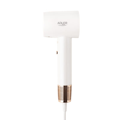 Adler AD 2272 SUPERSPEED Ionen Haartrockner weiß Diffusor LED-Display